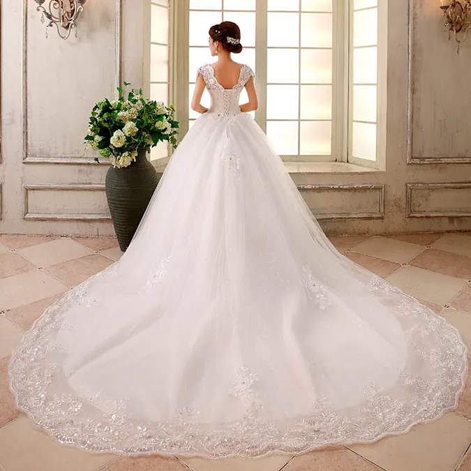Qué tan larga debe ser la cola del vestido de novia